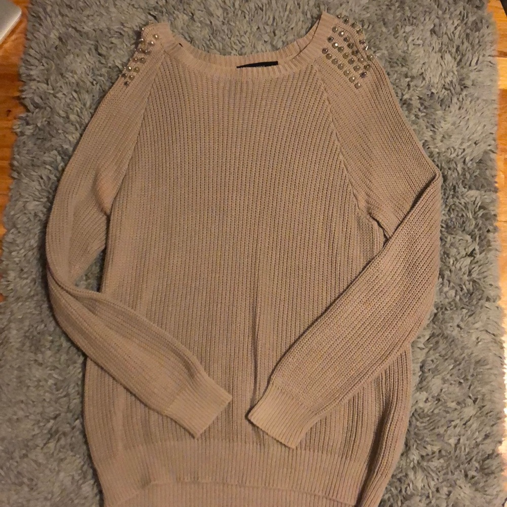 Forever 21 beige studded sweater